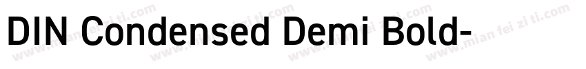 DIN Condensed Demi Bold字体转换